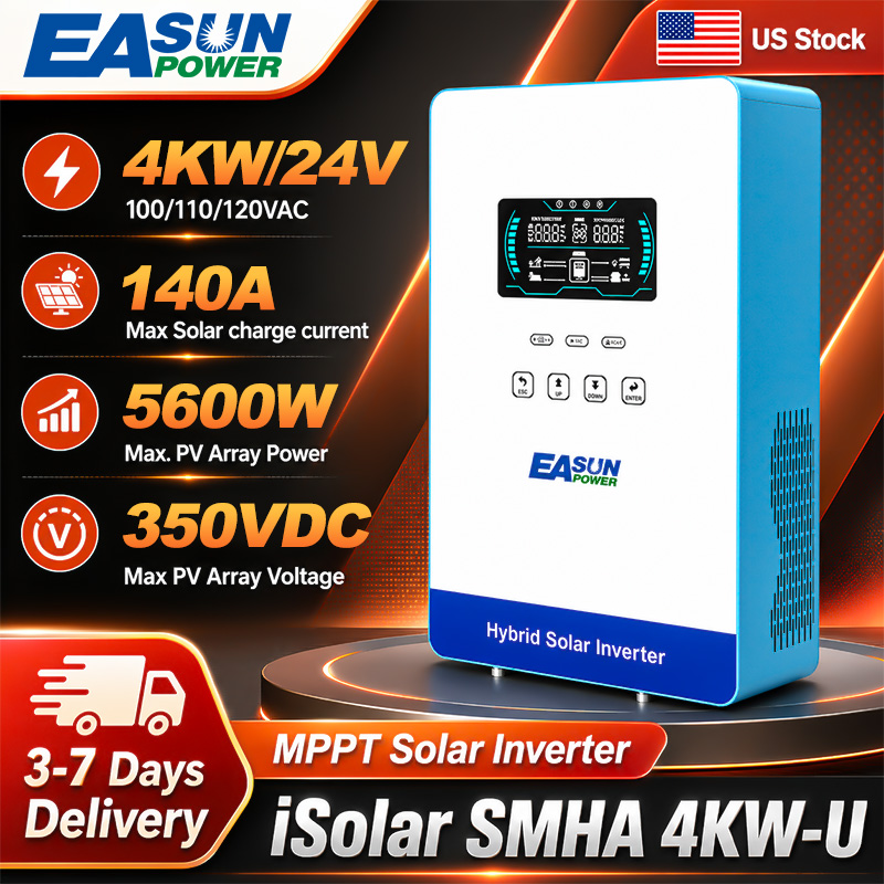 Grid Tie Inverter Limiter 2000W - EASUN POWER 4000W 24V Netzunabhängiger Reiner