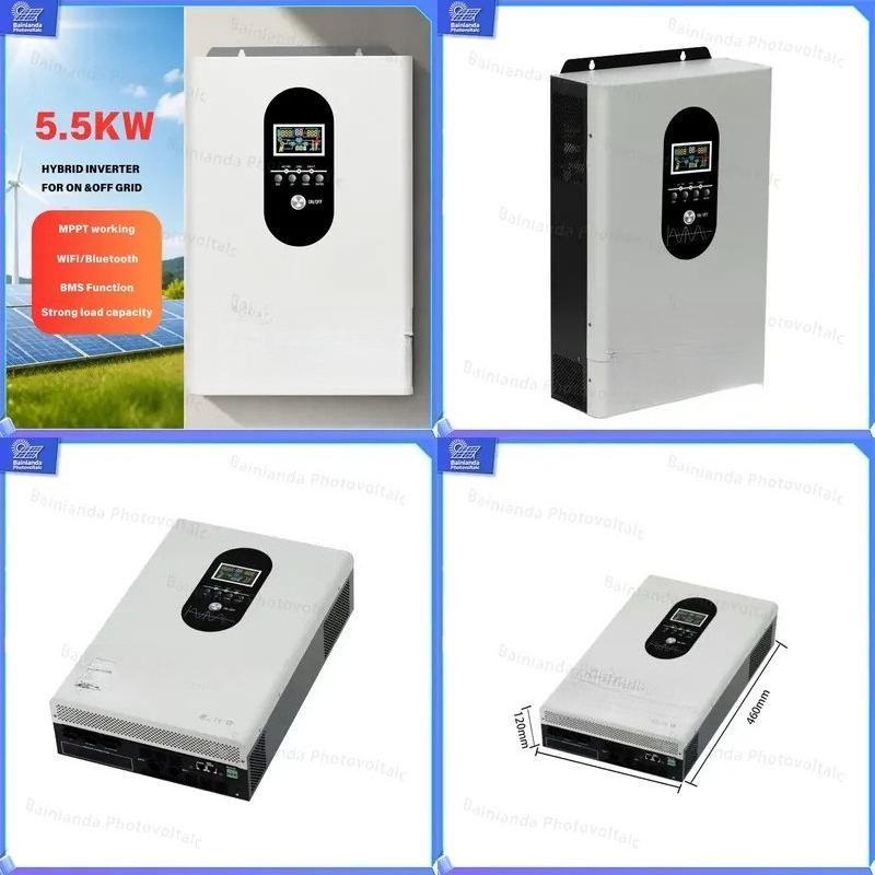 Hybrid Solar Inverter 5.5Kw Mppt 48V - 3kW 5,5kW Hybrid-Solarwechselrichter 110V 220V Off-Grid