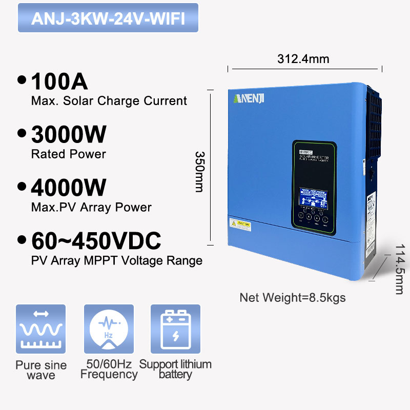 24V 3000W 120V netzunabhängige – Inverter Pure Sine Wave 60Hz 120V 3000W Bewertung und Preis